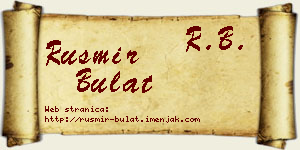 Rusmir Bulat vizit kartica